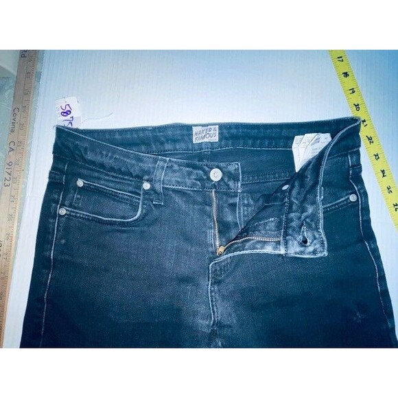 Naked Famous Jeans Mens Skinny Super Guy Black Power Stretch 34x28 Fits 32x28.5 - Picture 12 of 14